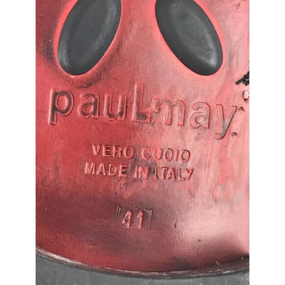 Paul‎ May Mens Black Brown Lace Up Square Toe Derby Shoes Size US 8 EUR 41 - Picture 9 of 9